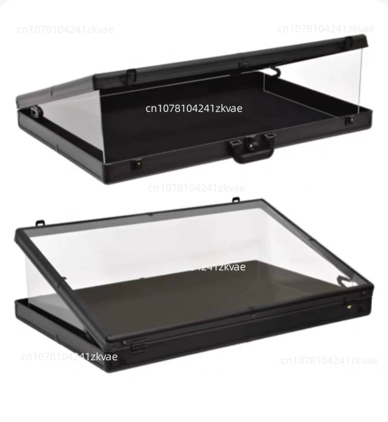 Woodworking Supplier - Silberner Aluminium-Acryl Transparenter Präsentationsständer Tragbarer Lieferanten-Ausstellungskasten