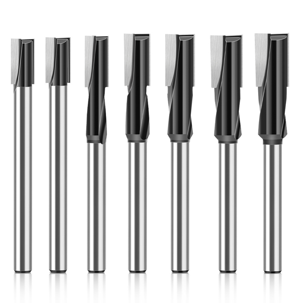 Router Bits For Woodworking - 12mm Schaft Gerader Fräser Doppelschneidiger Hartmetall-Fräser