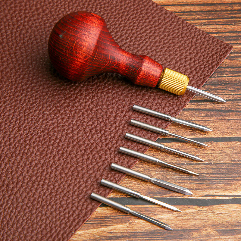 Woodworking Shoes - 1Set DIY Leder Punch Ahle Holz