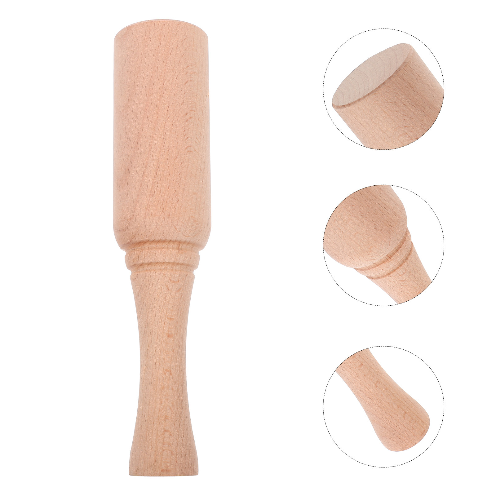 Wooden Mallet Carving - Geschmeideter Komfortgriff Buchenholz Lederhammer für DIY-Lederarbeiten