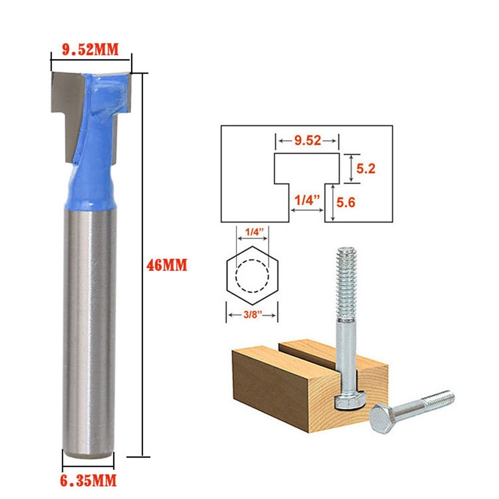 A11I 1/4 Zoll Schaft T-Slot Cu – Router Bits For Woodworking Bewertung und Preis