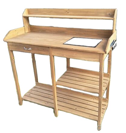 Holz-Pflanztisch mit Spüle, Ga – Workbench Woodworking Bewertung und Preis
