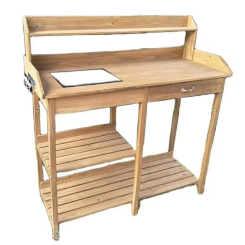 Holz-Pflanztisch mit Spüle, Ga – Workbench Woodworking Bewertung und Preis